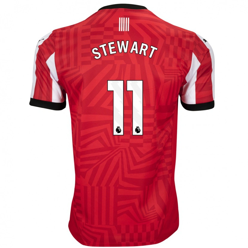 Danxen Men Ross Stewart #11 Red White Home Jersey 2024/25 T-Shirt