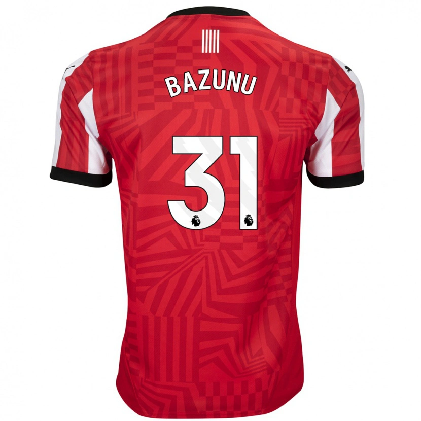 Danxen Men Gavin Bazunu #31 Red White Home Jersey 2024/25 T-Shirt