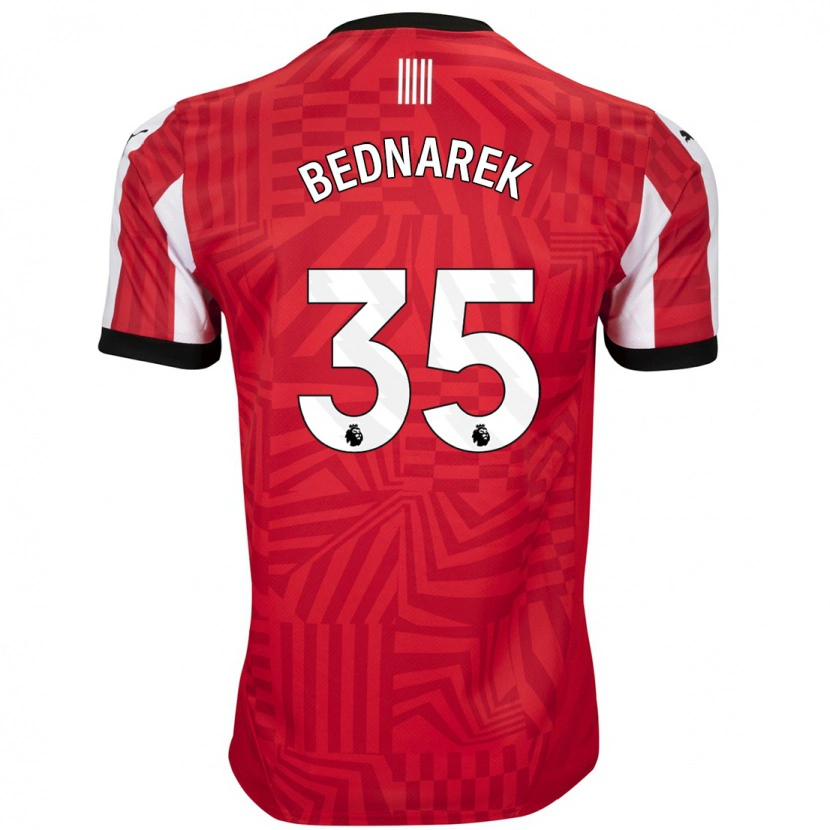 Danxen Men Jan Bednarek #35 Red White Home Jersey 2024/25 T-Shirt