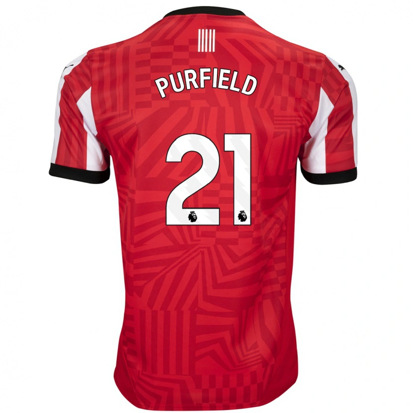 Danxen Men Jemma Purfield #21 Red White Home Jersey 2024/25 T-Shirt