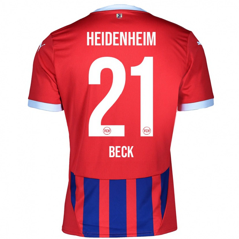 Danxen Men Adrian Beck #21 Red Blue Home Jersey 2024/25 T-Shirt