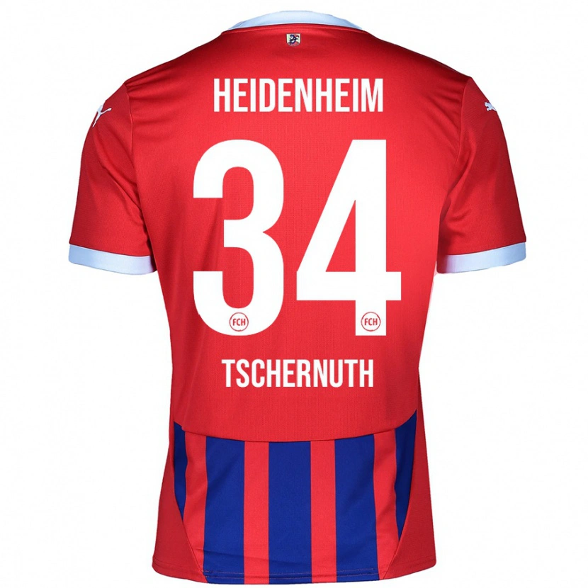 Danxen Men Paul Tschernuth #34 Red Blue Home Jersey 2024/25 T-Shirt