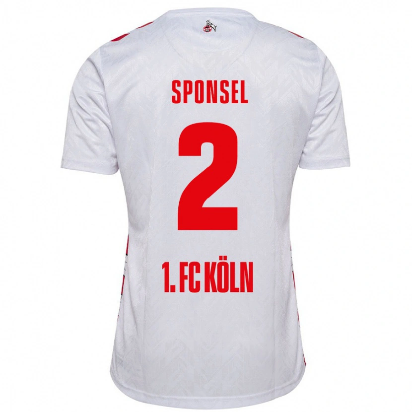 Danxen Men Meiko Sponsel #2 White Red Home Jersey 2024/25 T-Shirt