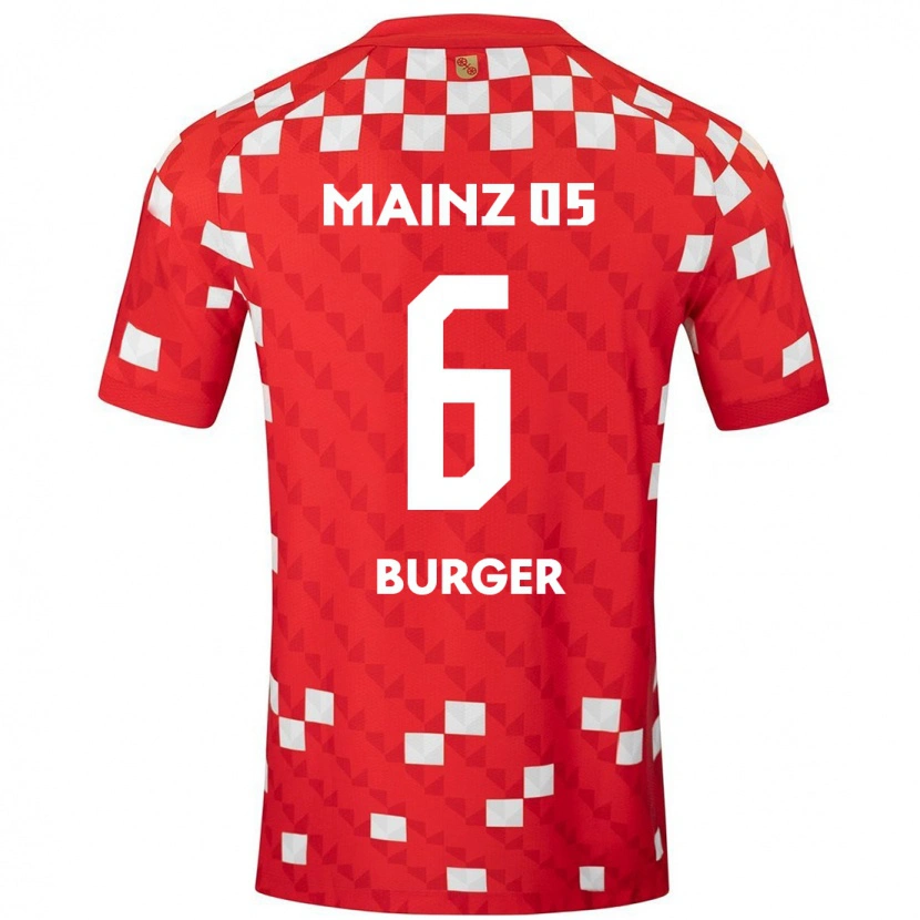 Danxen Men Korbinian Burger #6 White Red Home Jersey 2024/25 T-Shirt