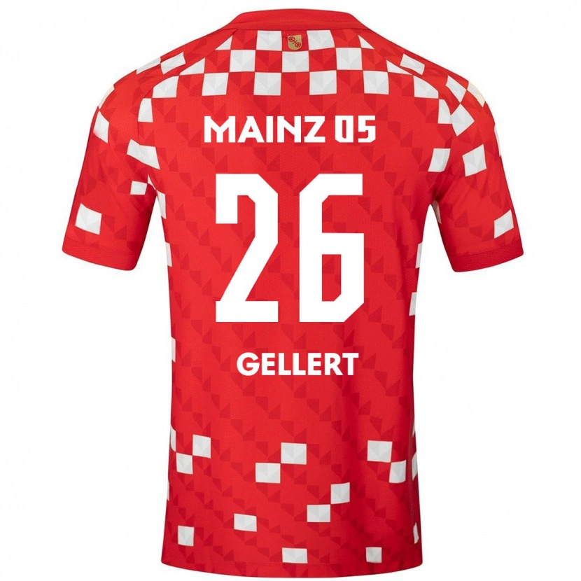 Danxen Men Mona Gellert #26 White Red Home Jersey 2024/25 T-Shirt