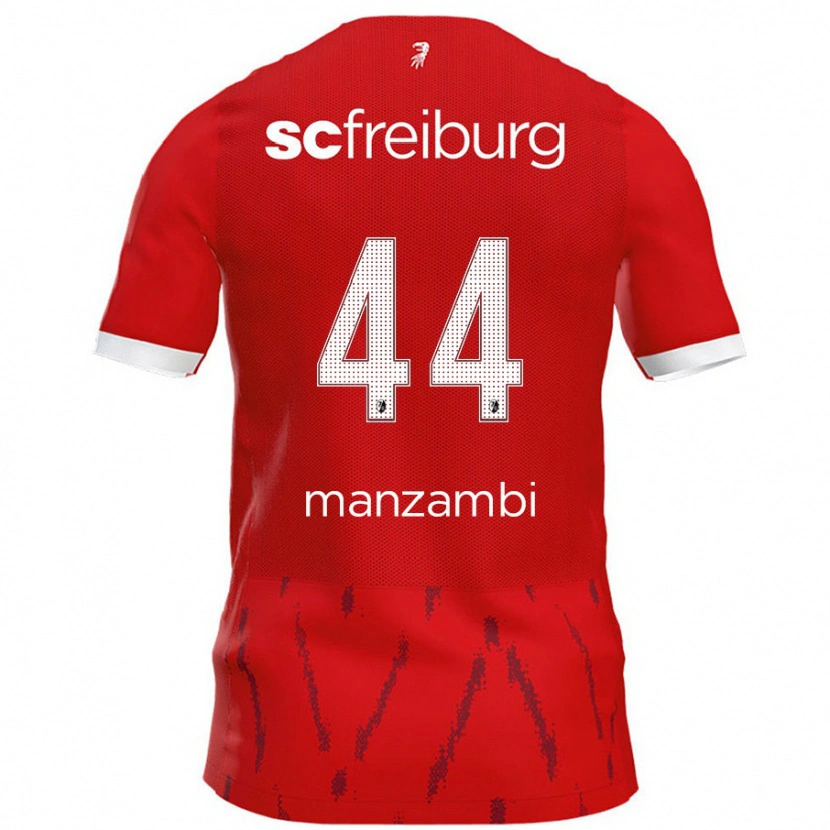 Danxen Men Johan Manzambi #44 Red Home Jersey 2024/25 T-Shirt