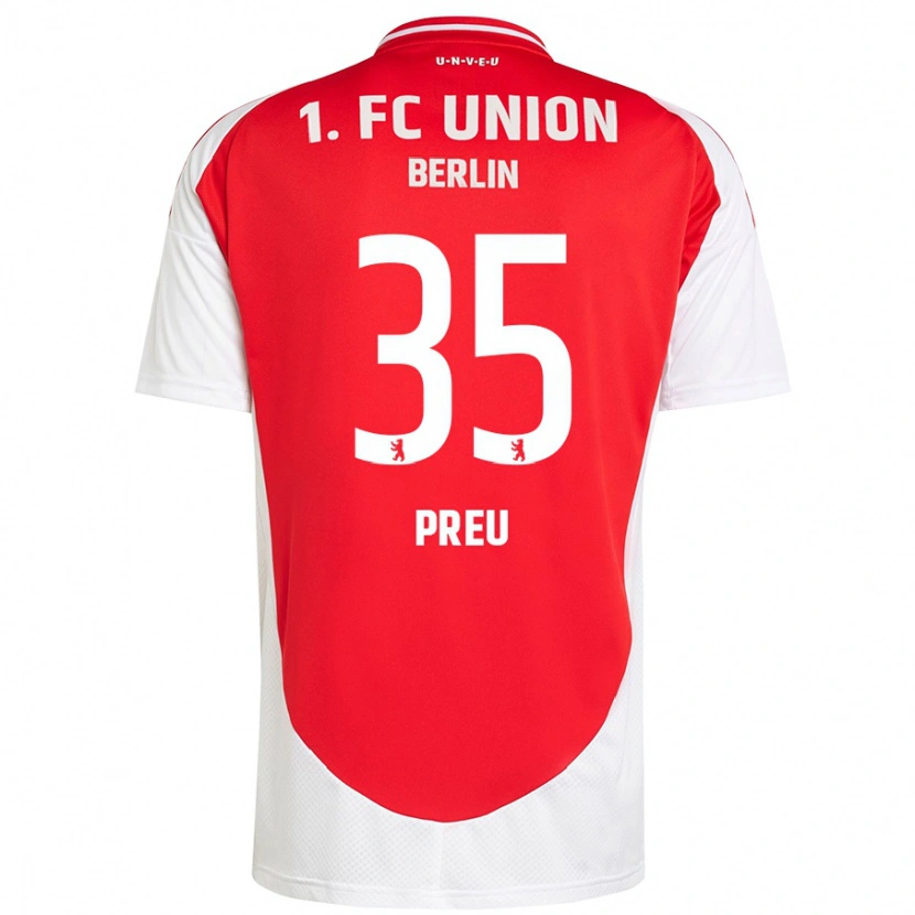 Danxen Men David Preu #35 Red White Home Jersey 2024/25 T-Shirt