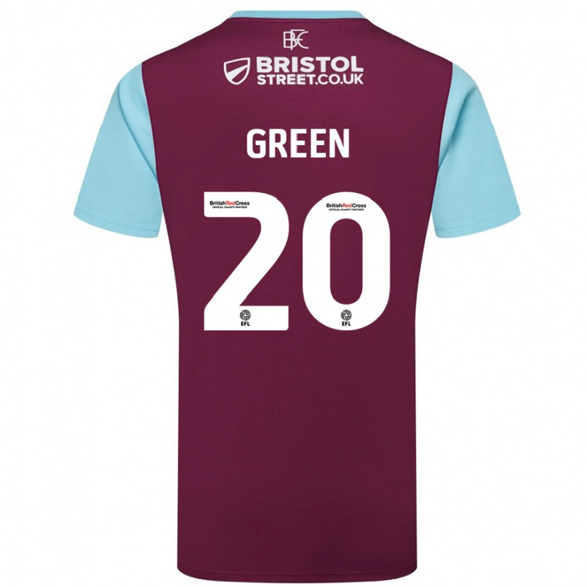 Danxen Men Etienne Green #20 Burgundy Sky Blue Home Jersey 2024/25 T-Shirt