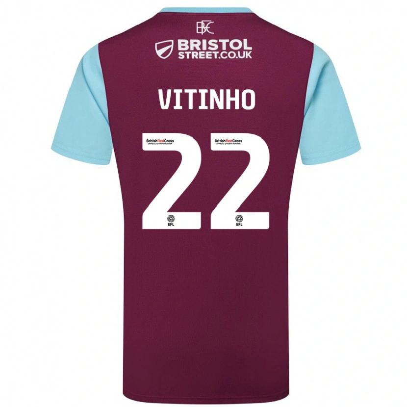 Danxen Men Vitinho #22 Burgundy Sky Blue Home Jersey 2024/25 T-Shirt