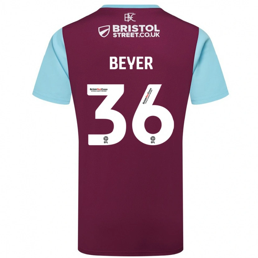 Danxen Men Jordan Beyer #36 Burgundy Sky Blue Home Jersey 2024/25 T-Shirt