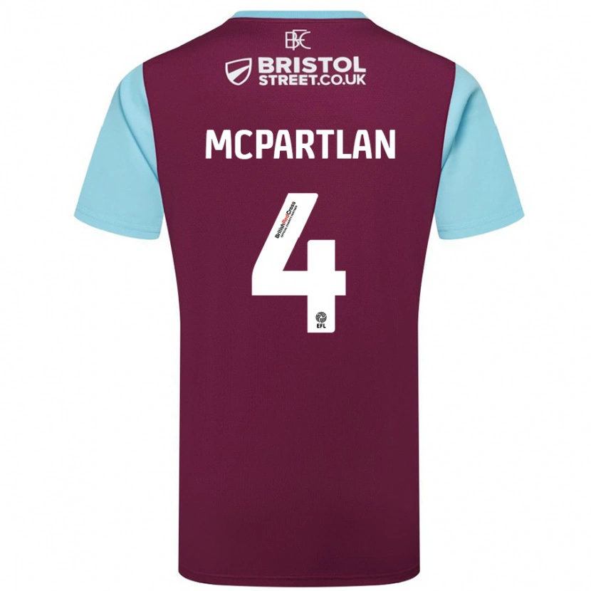 Danxen Men Brenna Mcpartlan #4 Burgundy Sky Blue Home Jersey 2024/25 T-Shirt