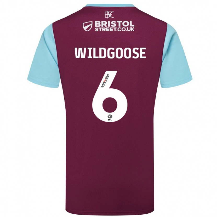 Danxen Men Mikayla Wildgoose #6 Burgundy Sky Blue Home Jersey 2024/25 T-Shirt