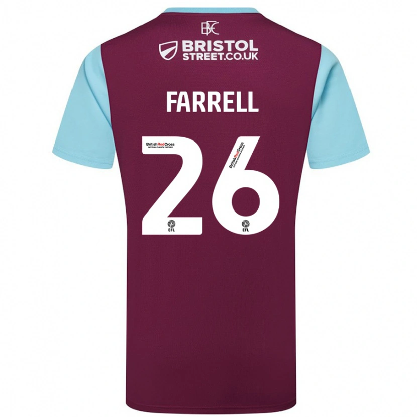 Danxen Men Lucy Farrell #26 Burgundy Sky Blue Home Jersey 2024/25 T-Shirt