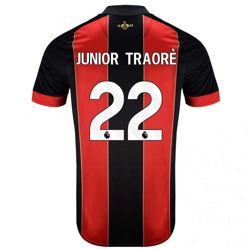 Danxen Men Hamed Junior Traorè #22 Red Black Home Jersey 2024/25 T-Shirt