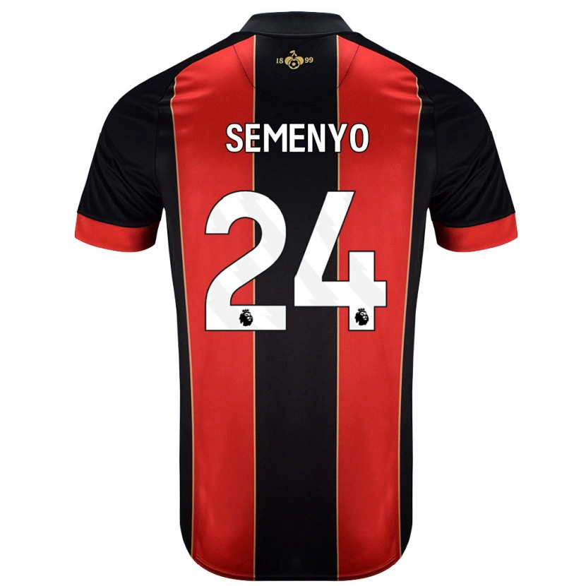 Danxen Men Antoine Semenyo #24 Red Black Home Jersey 2024/25 T-Shirt