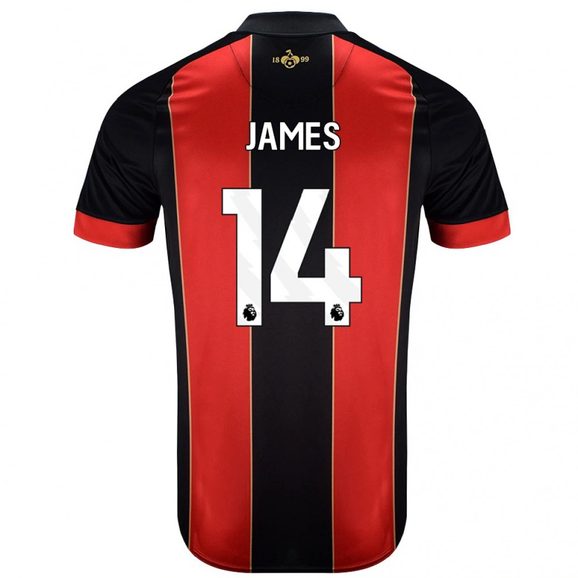 Danxen Men Katie James #14 Red Black Home Jersey 2024/25 T-Shirt