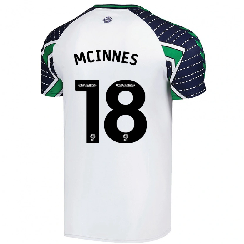 Danxen Men Libbi Mcinnes #18 White Away Jersey 2024/25 T-Shirt