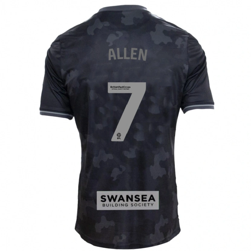 Danxen Men Joe Allen #7 Black Away Jersey 2024/25 T-Shirt