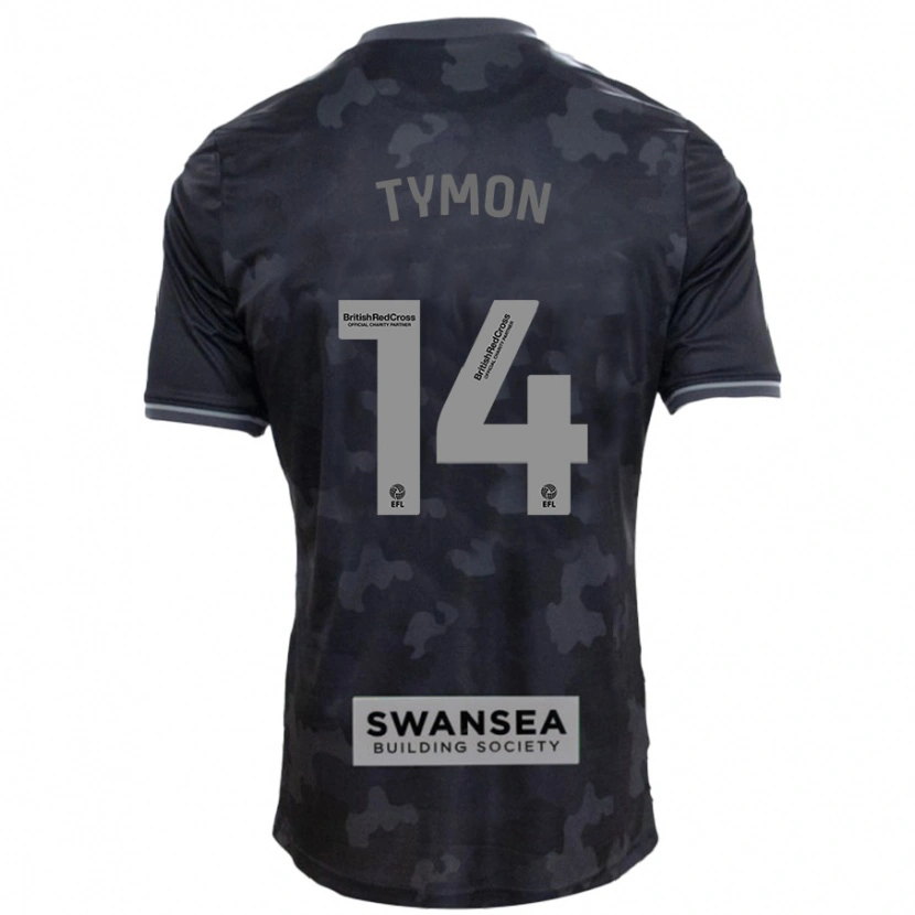 Danxen Men Josh Tymon #14 Black Away Jersey 2024/25 T-Shirt