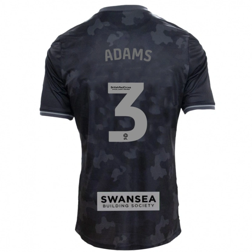 Danxen Men Sarah Adams #3 Black Away Jersey 2024/25 T-Shirt