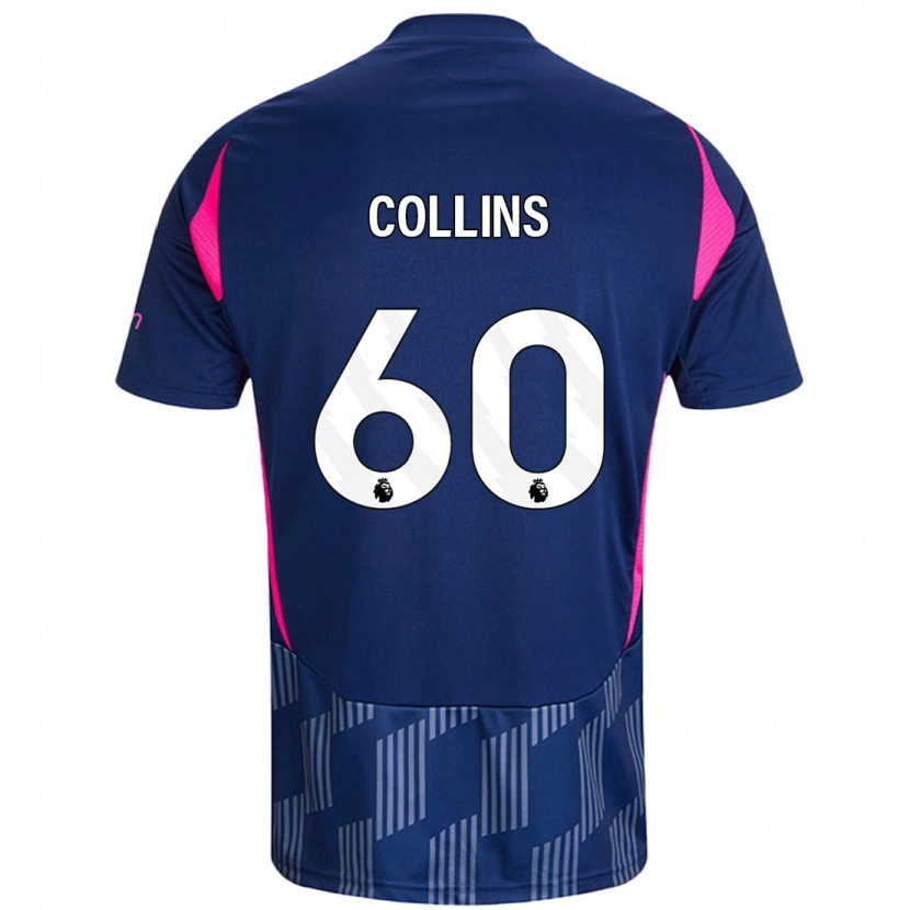 Danxen Men Sam Collins #60 Royal Blue Pink Away Jersey 2024/25 T-Shirt