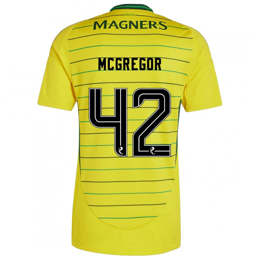 Danxen Men Callum Mcgregor #42 Yellow Away Jersey 2024/25 T-Shirt