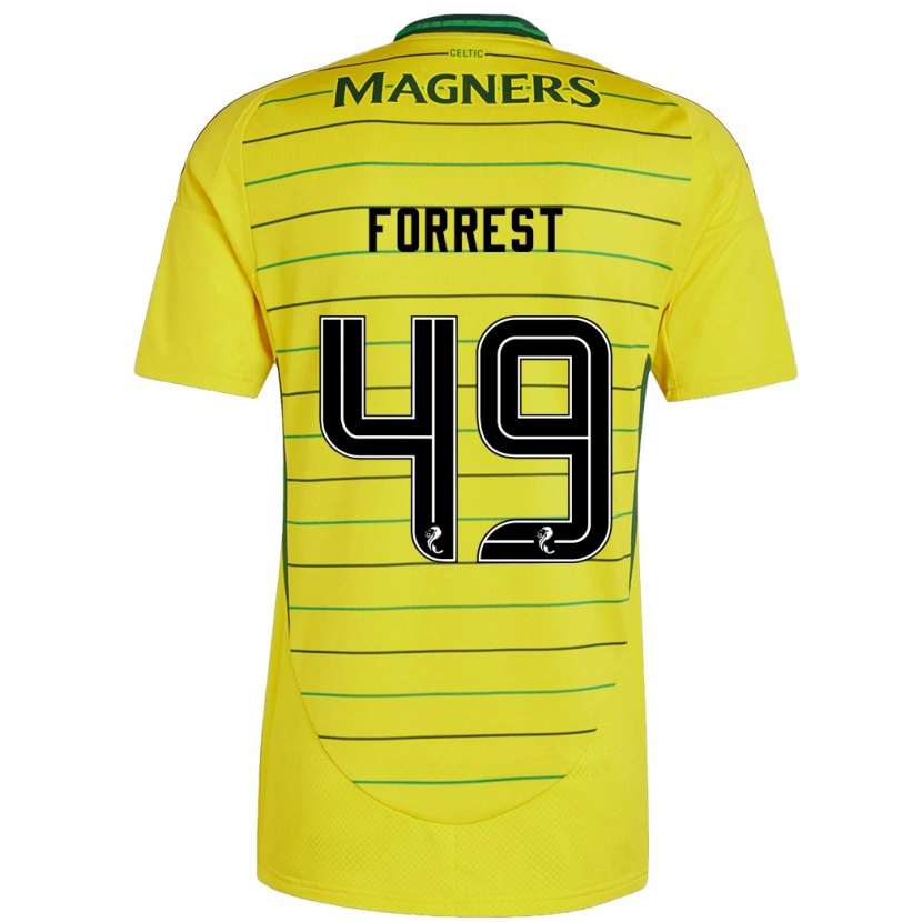 Danxen Men James Forrest #49 Yellow Away Jersey 2024/25 T-Shirt