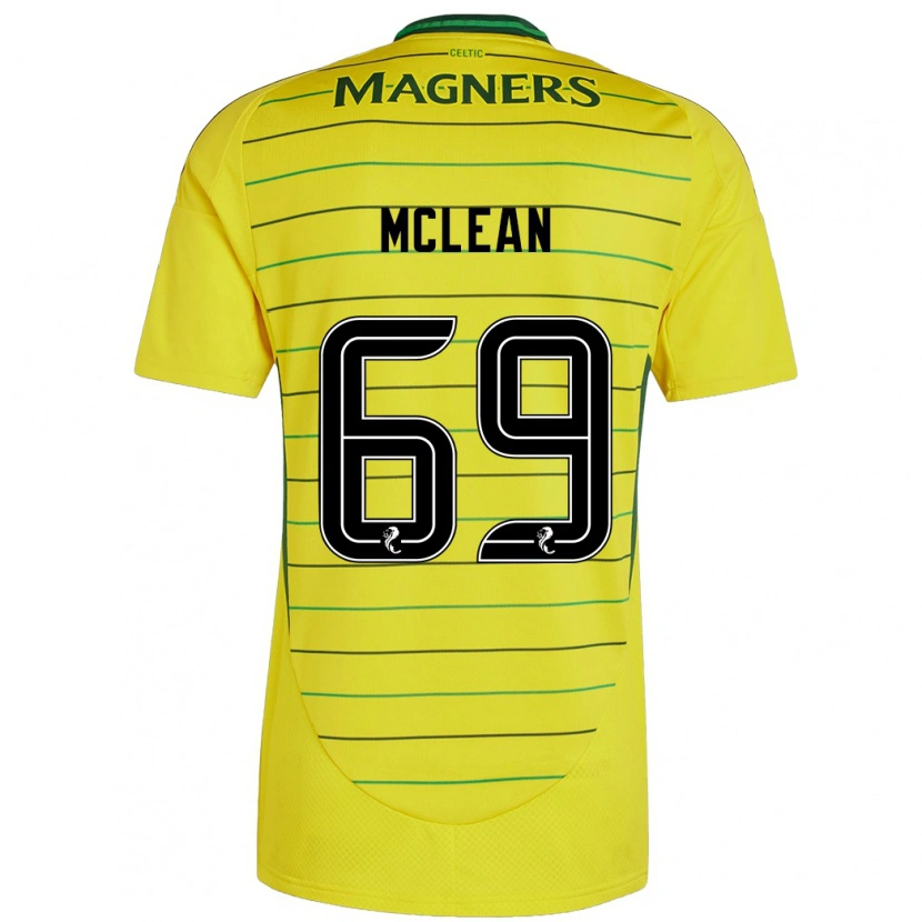 Danxen Men Kai Mclean #69 Yellow Away Jersey 2024/25 T-Shirt