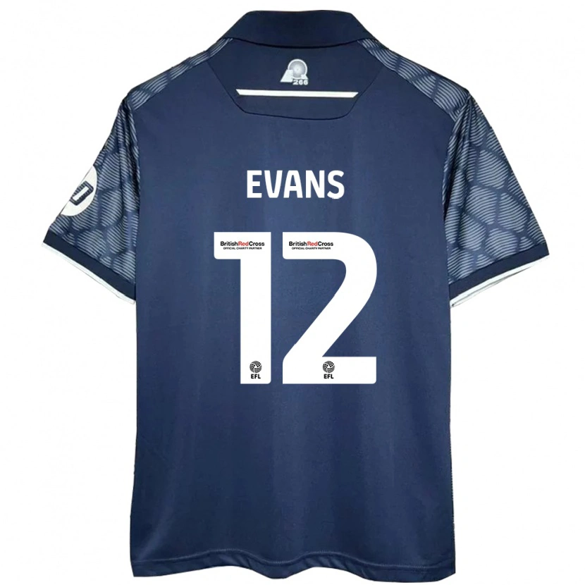 Danxen Men George Evans #12 Black Away Jersey 2024/25 T-Shirt