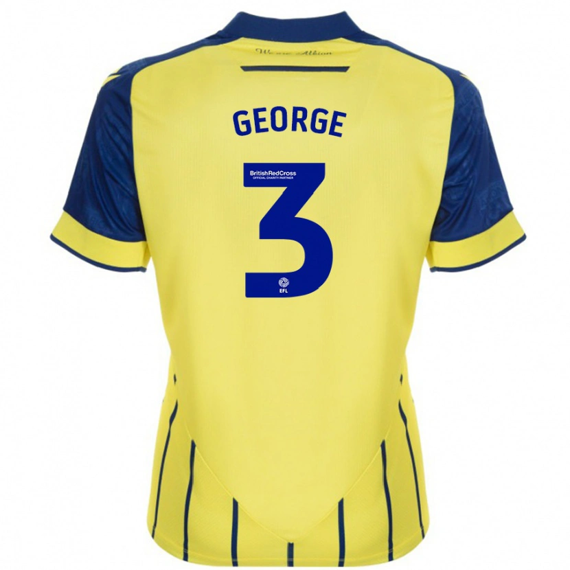 Danxen Men Hannah George #3 Yellow Blue Away Jersey 2024/25 T-Shirt