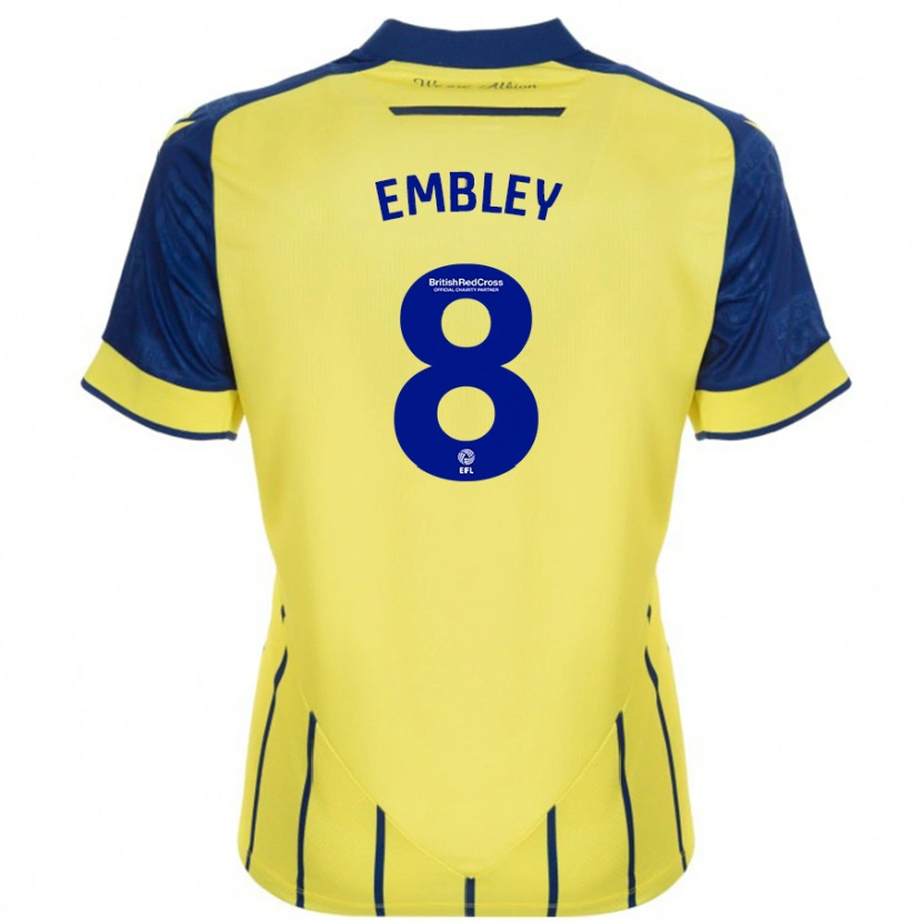 Danxen Men Rosie Embley #8 Yellow Blue Away Jersey 2024/25 T-Shirt