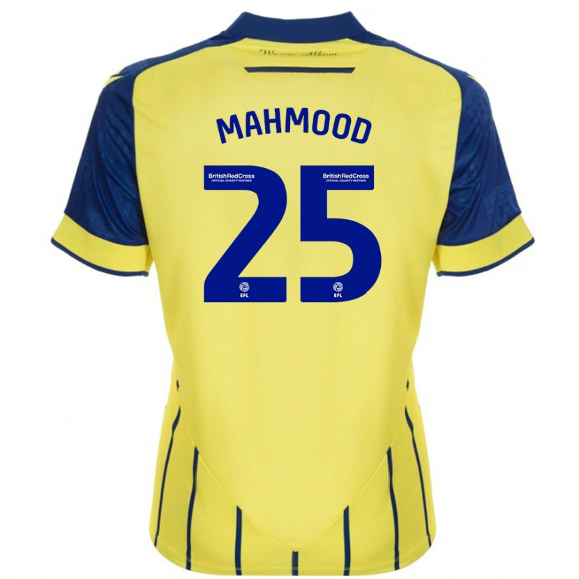 Danxen Men Mahmood #25 Yellow Blue Away Jersey 2024/25 T-Shirt