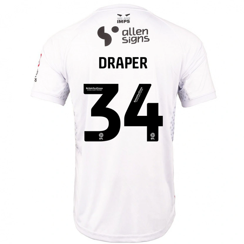 Danxen Men Freddie Draper #34 Red White Away Jersey 2024/25 T-Shirt