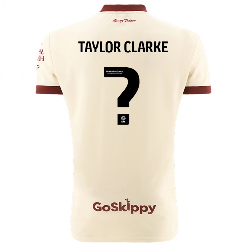 Danxen Men Omar Taylor-Clarke #0 Cream White Away Jersey 2024/25 T-Shirt