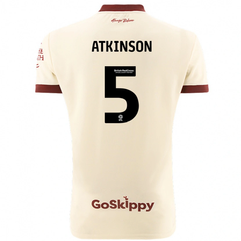 Danxen Men Rob Atkinson #5 Cream White Away Jersey 2024/25 T-Shirt