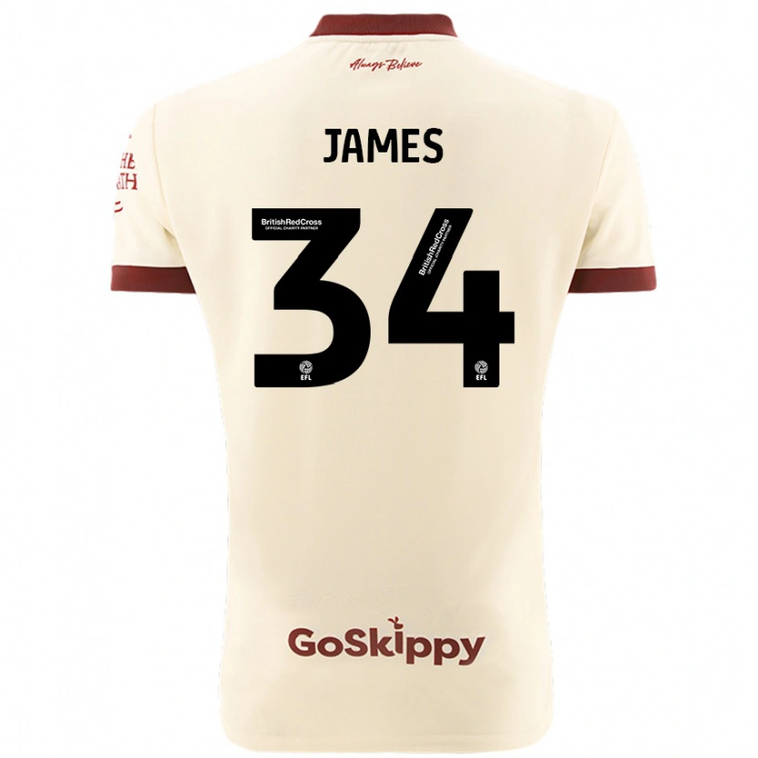 Danxen Men Joseph James #34 Cream White Away Jersey 2024/25 T-Shirt