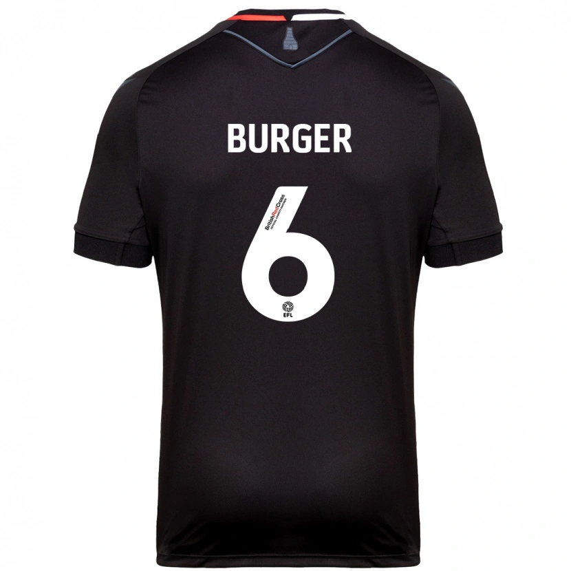 Danxen Men Wouter Burger #6 Black Away Jersey 2024/25 T-Shirt