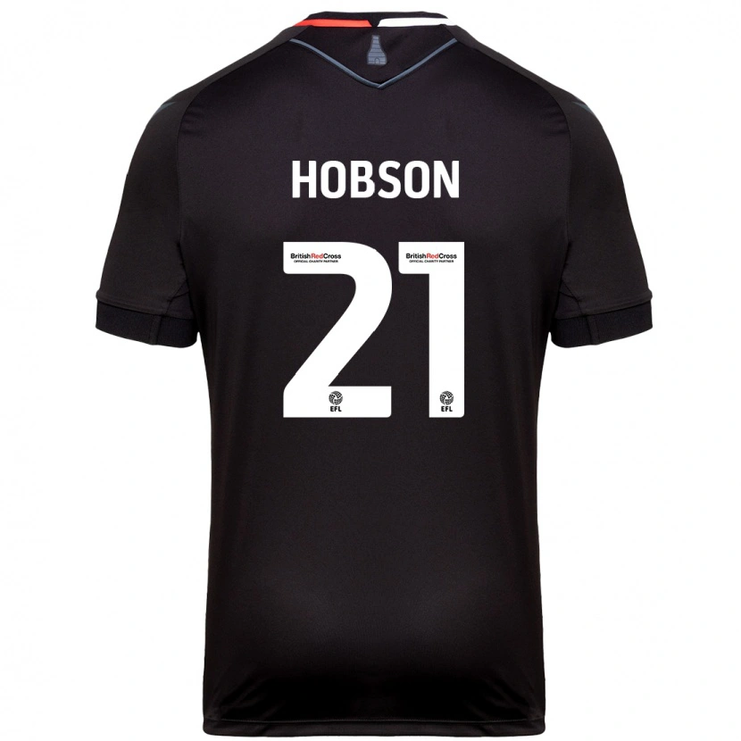 Danxen Men Elizabeth Hobson #21 Black Away Jersey 2024/25 T-Shirt