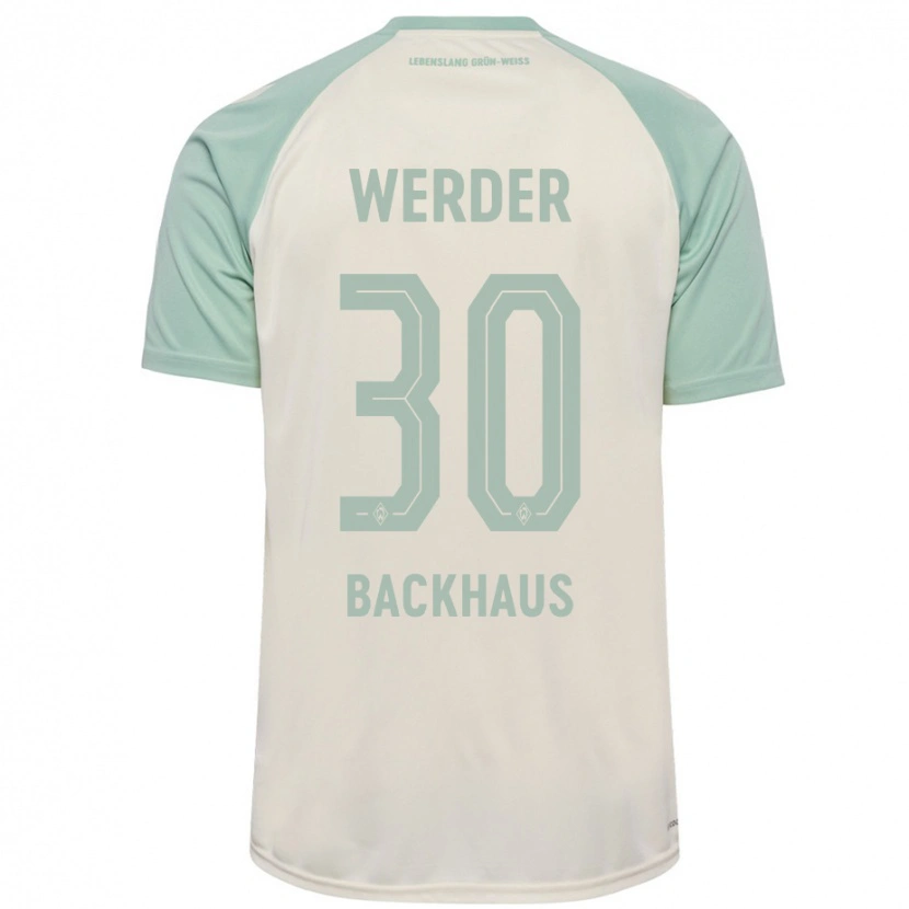 Danxen Men Mio Backhaus #30 Off-White Light Green Away Jersey 2024/25 T-Shirt