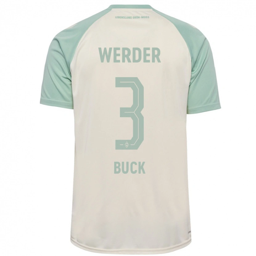 Danxen Men Marten Buck #3 Off-White Light Green Away Jersey 2024/25 T-Shirt