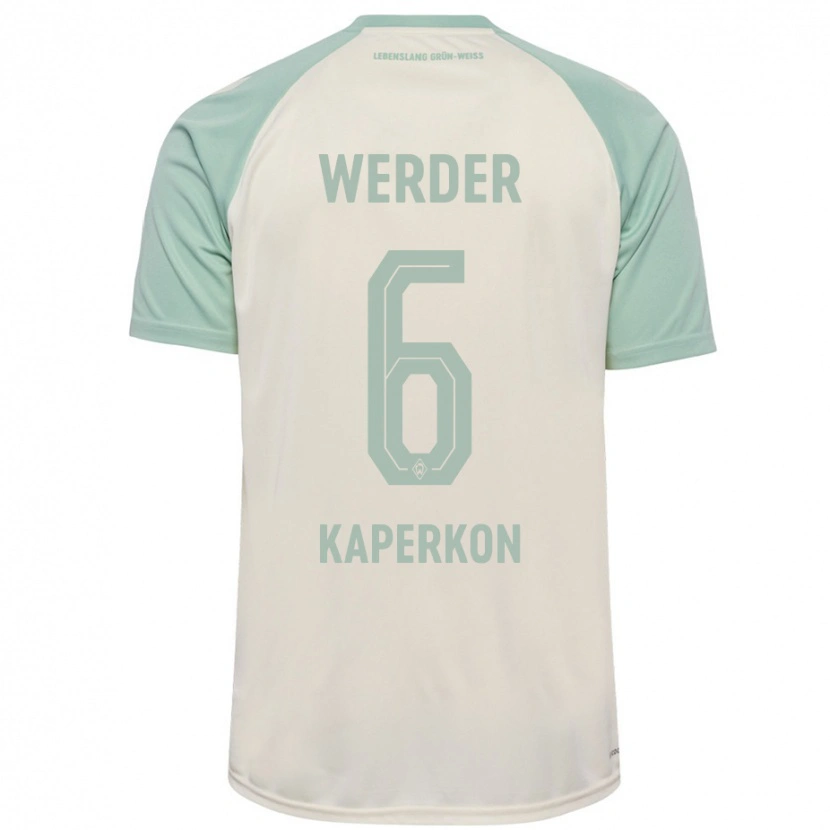 Danxen Men Tom Kaperkon #6 Off-White Light Green Away Jersey 2024/25 T-Shirt