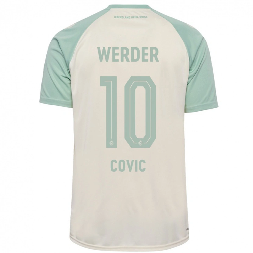 Danxen Men Patrice Covic #10 Off-White Light Green Away Jersey 2024/25 T-Shirt