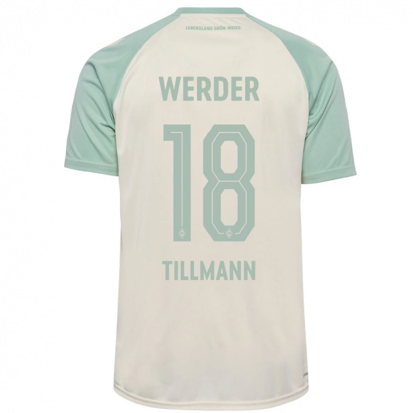 Danxen Men Felix Tillmann #18 Off-White Light Green Away Jersey 2024/25 T-Shirt