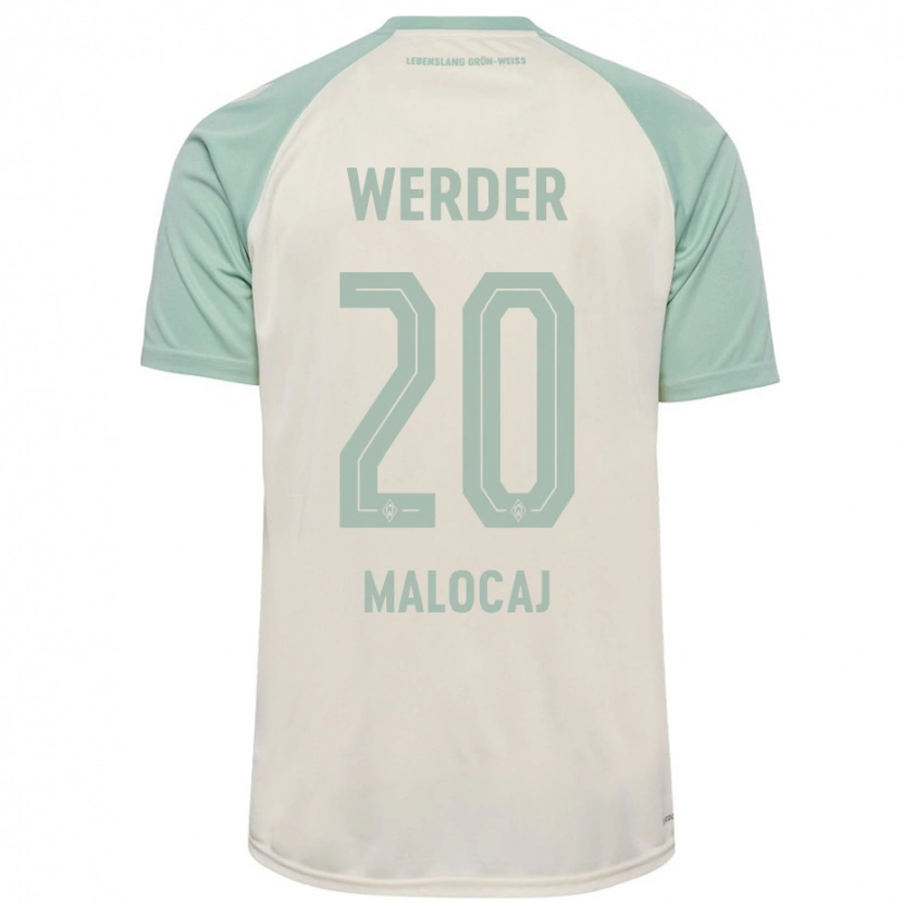 Danxen Men Edinjo Malocaj #20 Off-White Light Green Away Jersey 2024/25 T-Shirt