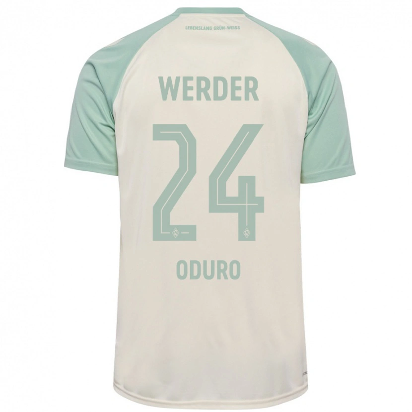 Danxen Men Ricardo Oduro #24 Off-White Light Green Away Jersey 2024/25 T-Shirt