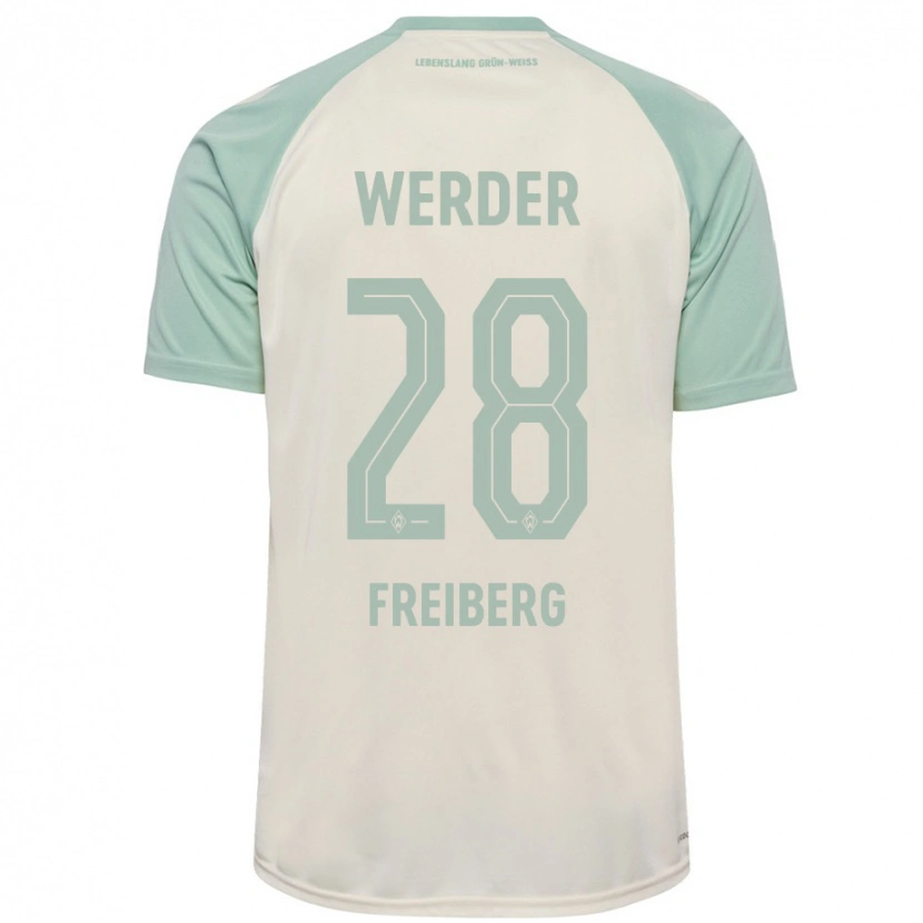 Danxen Men Piet Freiberg #28 Off-White Light Green Away Jersey 2024/25 T-Shirt