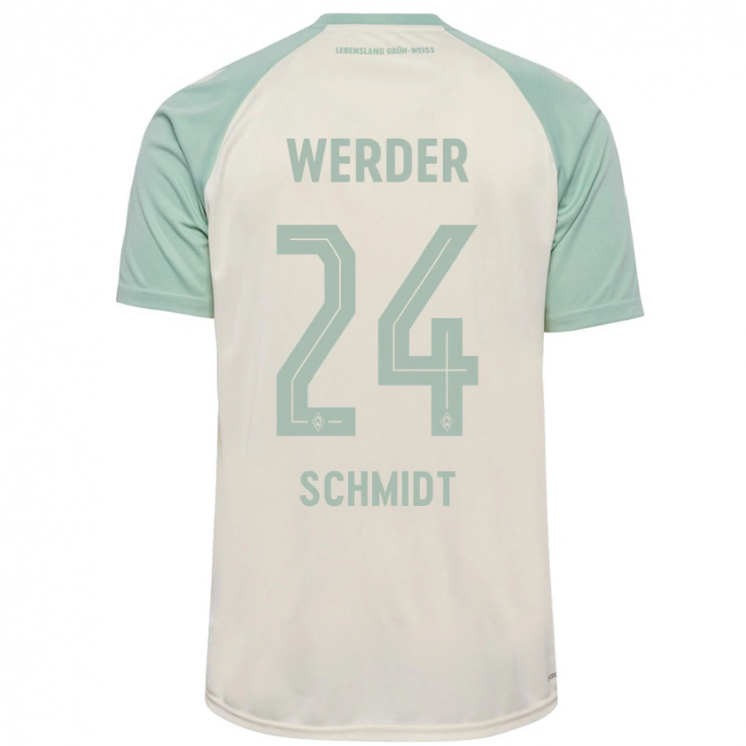 Danxen Men Lara Schmidt #24 Off-White Light Green Away Jersey 2024/25 T-Shirt