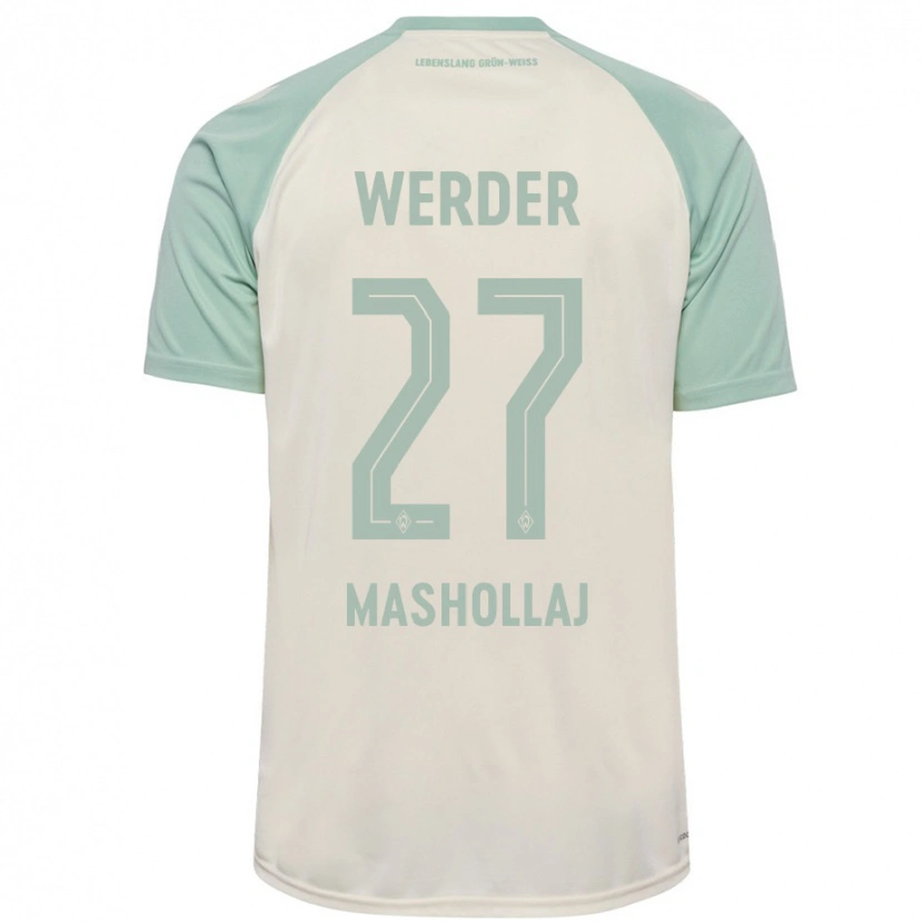 Danxen Men Benjamin Mashollaj #27 Off-White Light Green Away Jersey 2024/25 T-Shirt