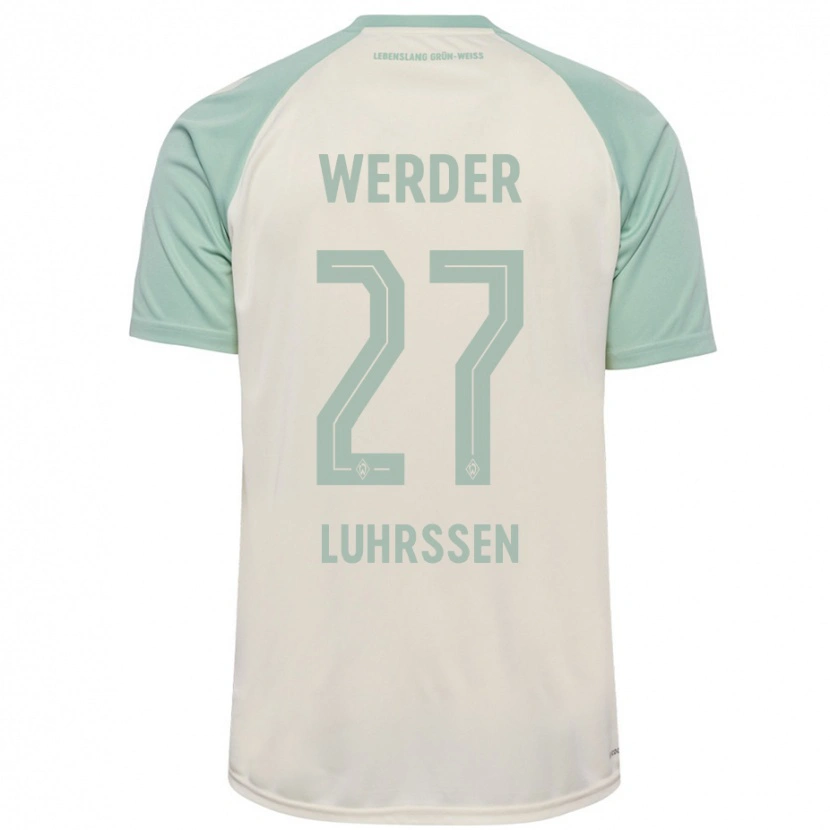 Danxen Men Nina Luhrssen #27 Off-White Light Green Away Jersey 2024/25 T-Shirt