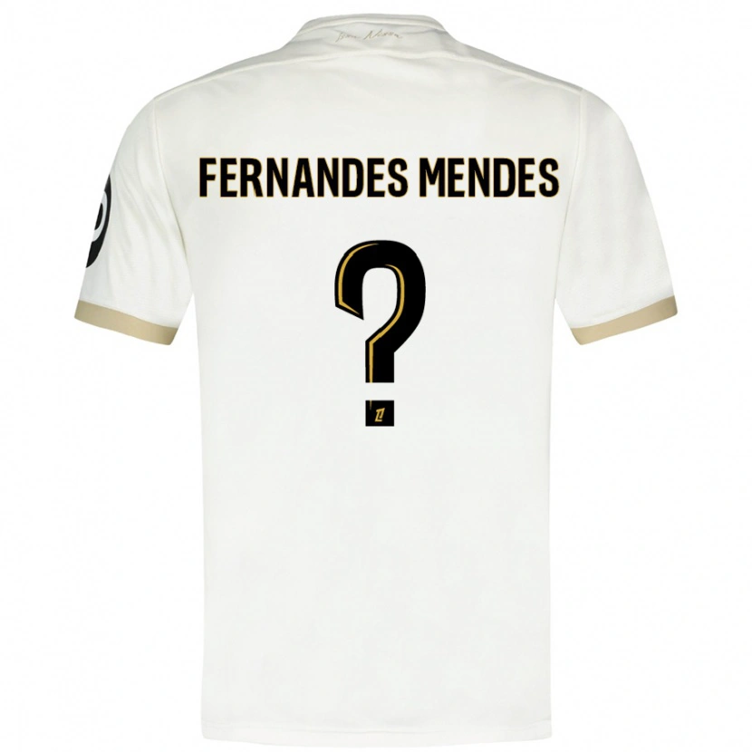 Danxen Men Mathis Fernandes Mendes #0 White Gold Away Jersey 2024/25 T-Shirt